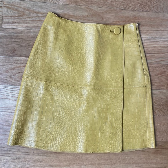 rebecca taylor leather skirt - Picture 3 of 6